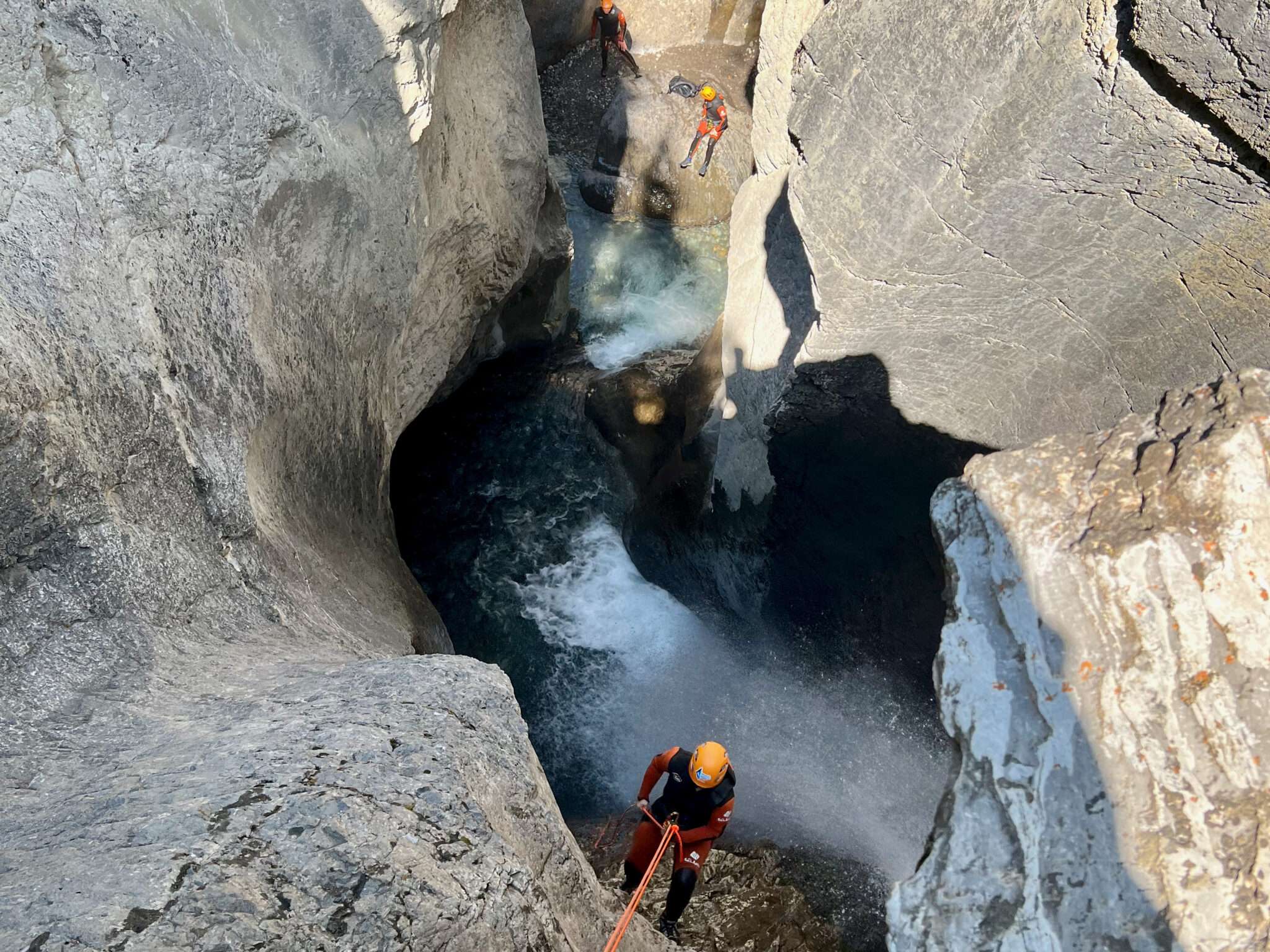 Banff Canmore Heart Creek Canyoning Final Rappel
