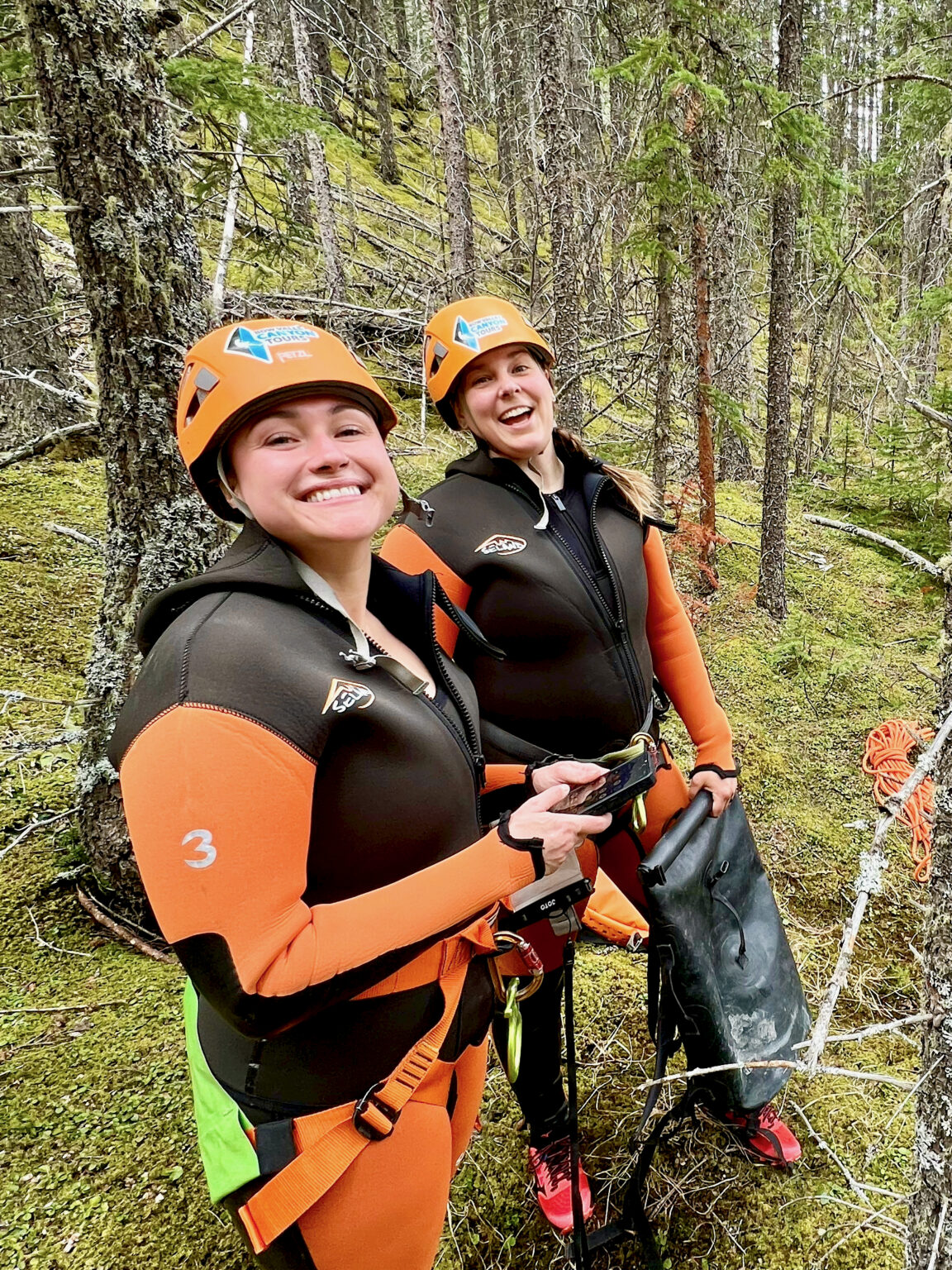 Banff Canmore Canyoning Tour Having Fun