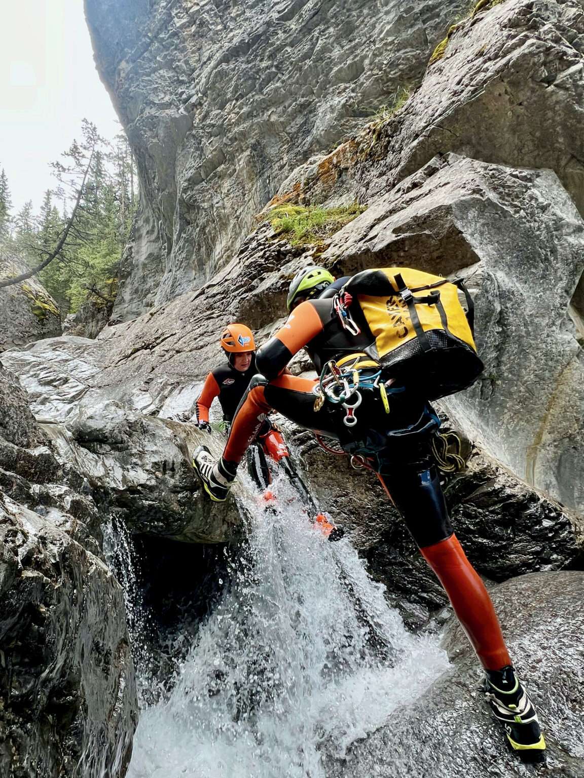 Banff Canmore Canyoning Tour Slide Adventure