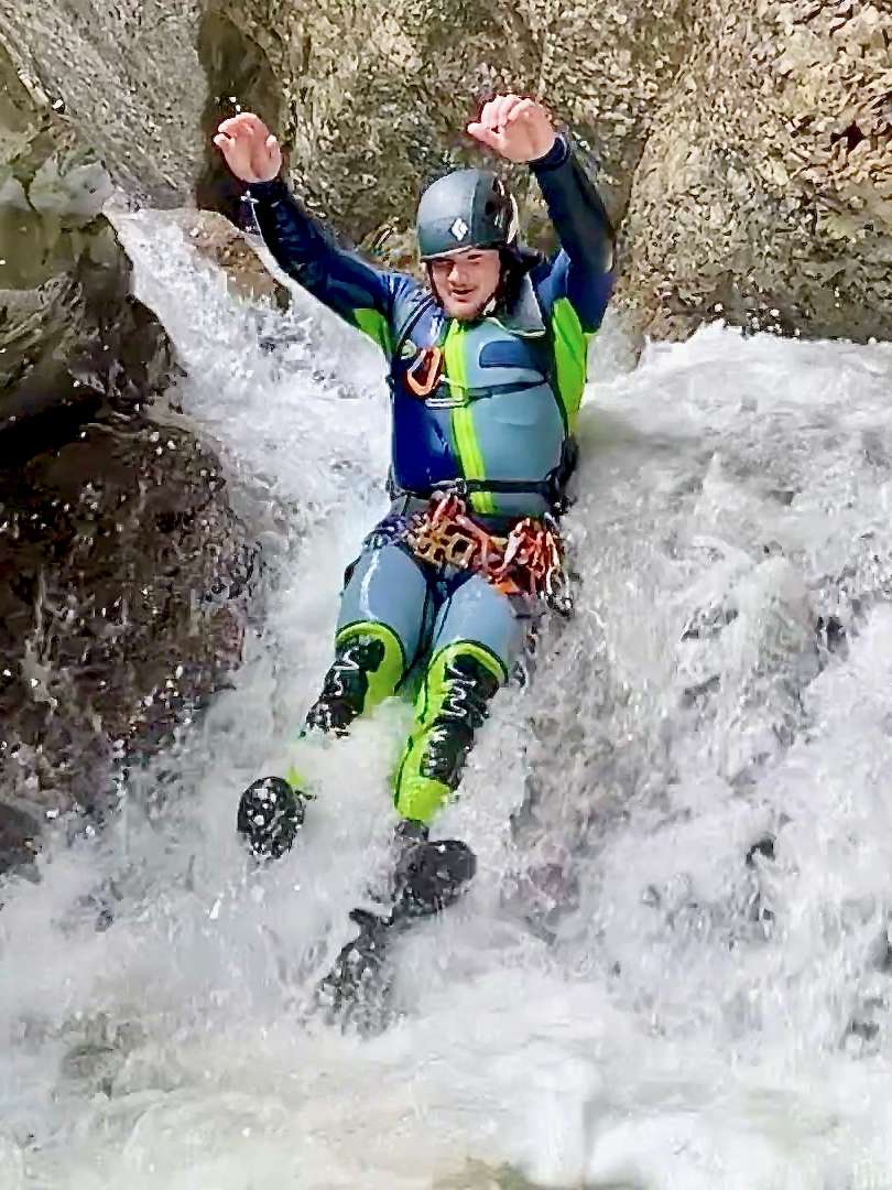 Banff Canmore Canyoning Tour Adventure Slide
